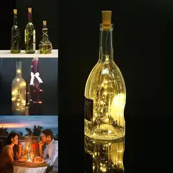 2 м/6.56ft 20 светодиодный Медный провод строка пробка для бутылок Пробка для Стекло Craft светодиодный огни строки Свадьба Рождество Новый год