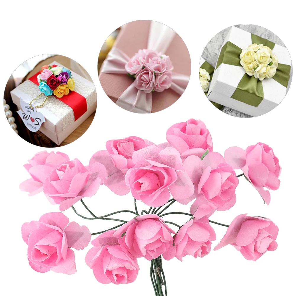 144Pcs Flowers Artificial for Decor Mini Paper Flower ...