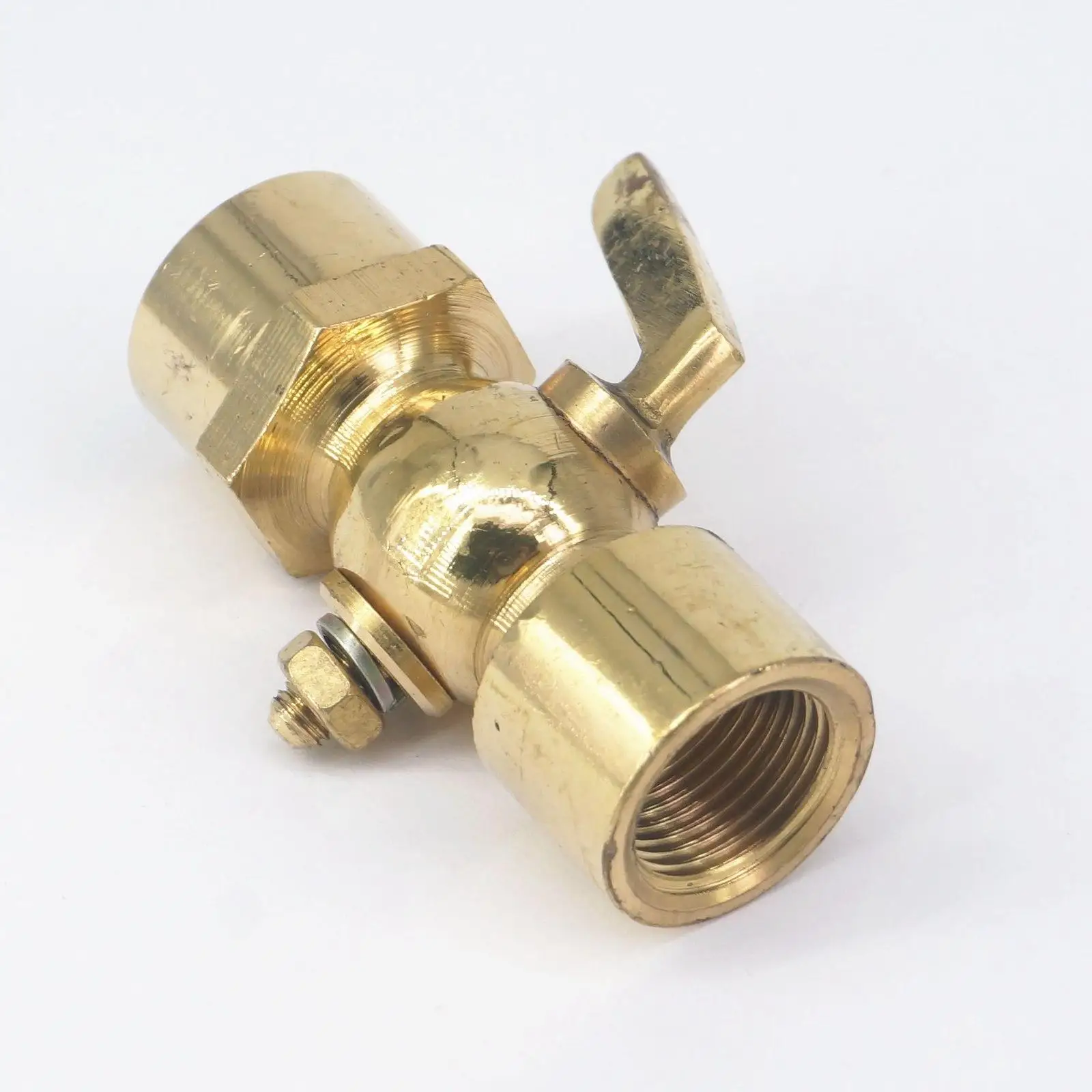 3/8" BSP Equal Equal Female Brass Drain Petcock Shut Off Valve Water