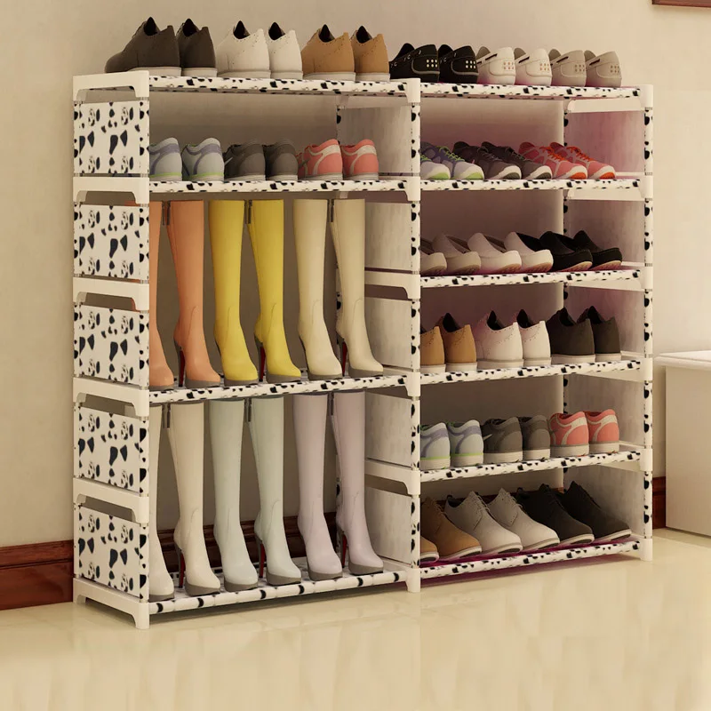 Multi-layer Simple Non-woven fabric Craft Shoes Boots Storage Rack Assembly Stand for Home Shoes Organizer Saving Space JC001