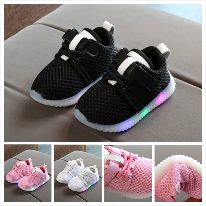 Pudcoco/ г.; Модный светодиодный комплект для маленьких мальчиков и девочек; Детские светящиеся кроссовки; спортивные кроссовки; милая детская обувь