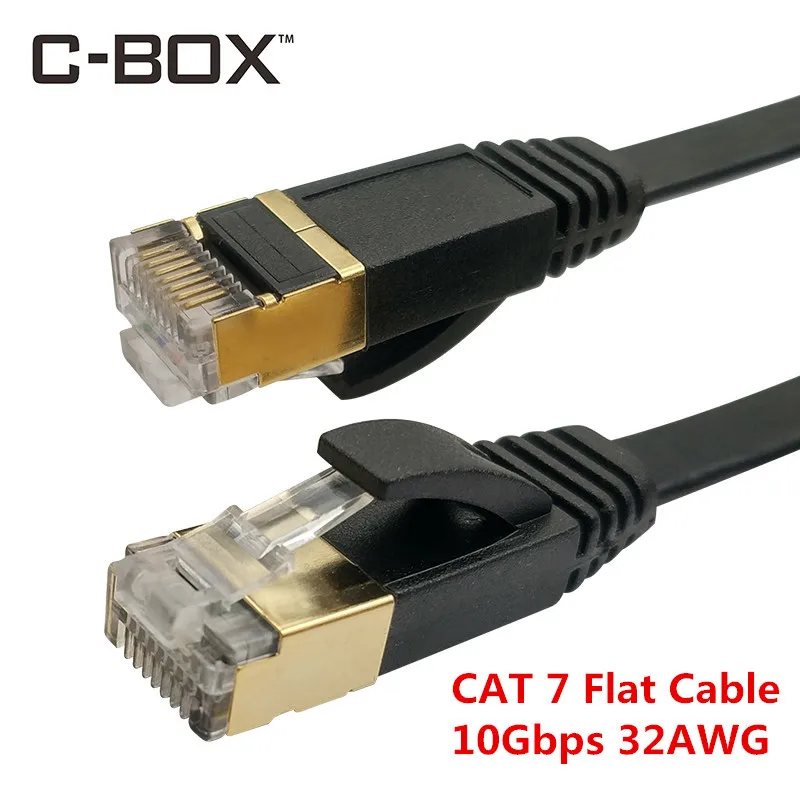 

Cable Flat SSTP Patch Cord 10Gbps CE ROHS FCC For Router Laptop CAT7 Lan Cable