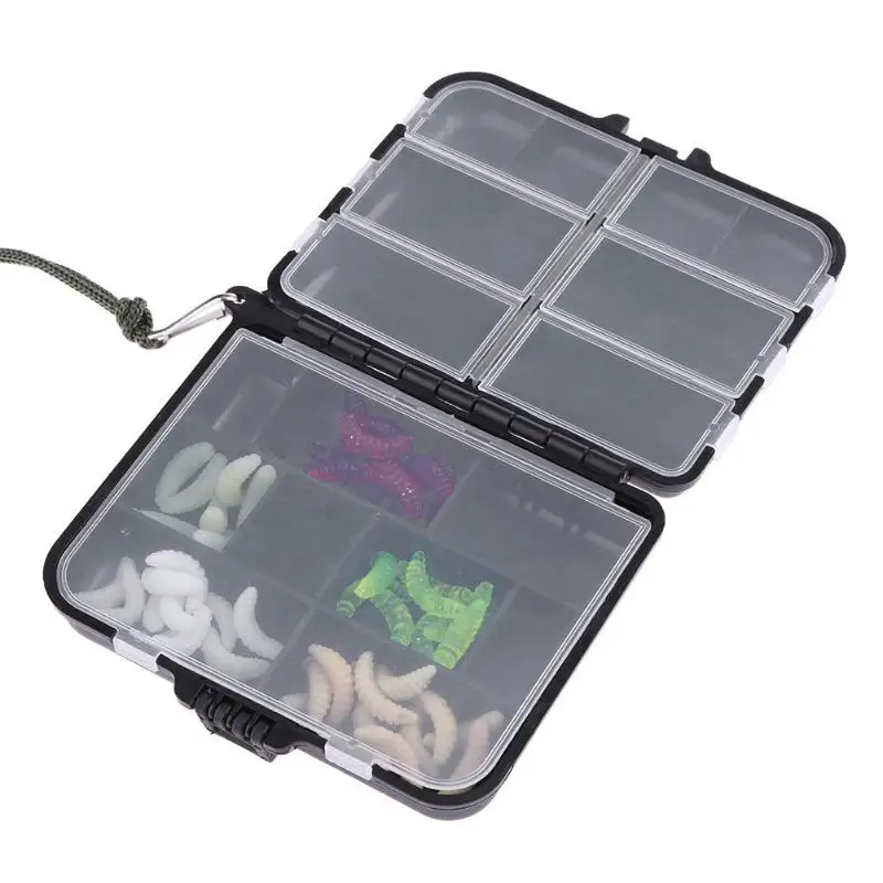 

Portable 9/11 Compartments Double Sided Transparent ABS Lure Bait Storage Box Fishing Accessories w/ String Fishing Tackle Boxes