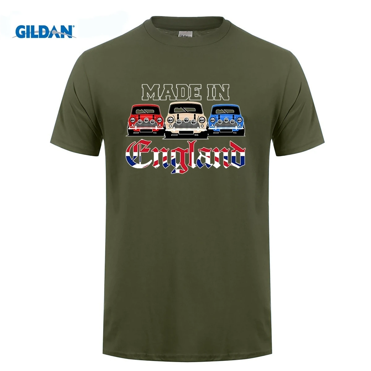 

GILDAN Classic Mini Car Made In England T Shirt - Mk1 2 Cooper Fathers Day Gift For Dad