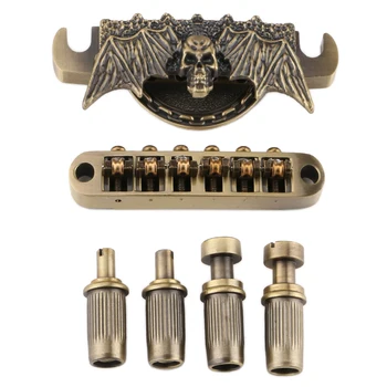 

1 Set Guitar Bridge Locking Roller mounting stud Bridge And Tailpiece Chrome Set For LP Electric Guitar Replacement Accessory