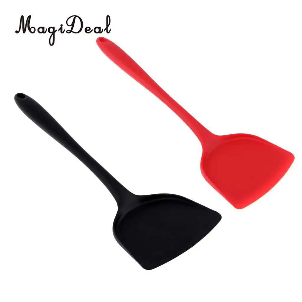 

Long Handle Silicon Spatula, Excellent Tableware for Outdoor Camping Picnic, Easy to Clean
