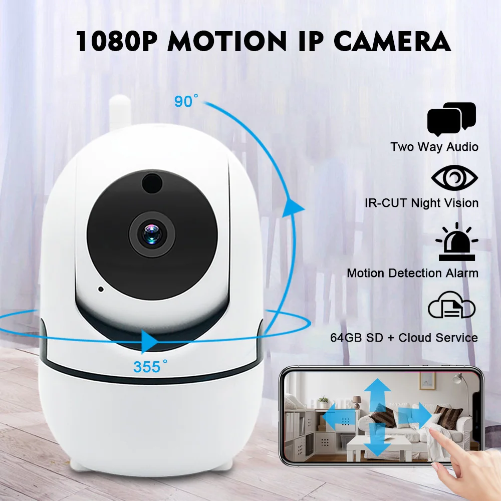Wifi 1080P HD IP Camera Wireless IR Cut Home Security 2 Way Audio Night Visions