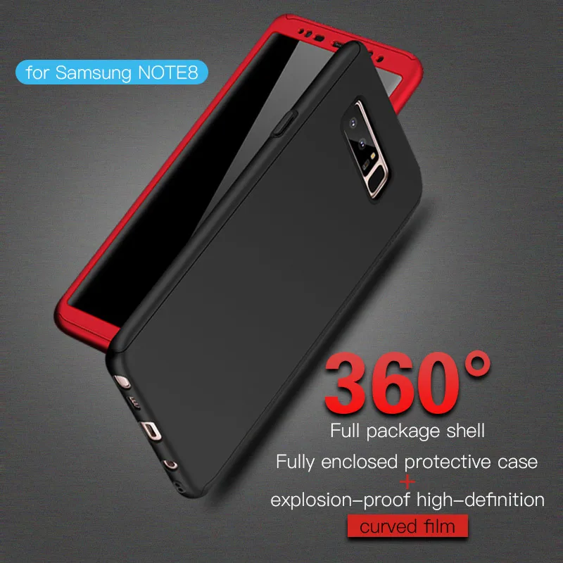 Soft 360 Protective Front Back Case For Samsung Galaxy S8 Plus Note 8 Phone Cover For
