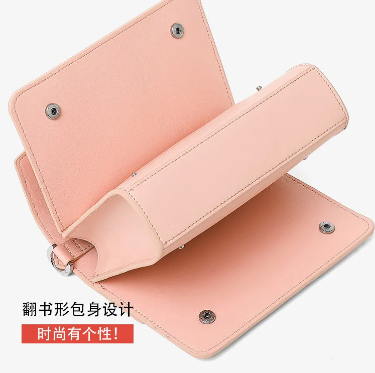 

6 Leather handbag 2018 new ladies leather simple lady shoulder bag Messenger TLO19041001 190410 bobo
