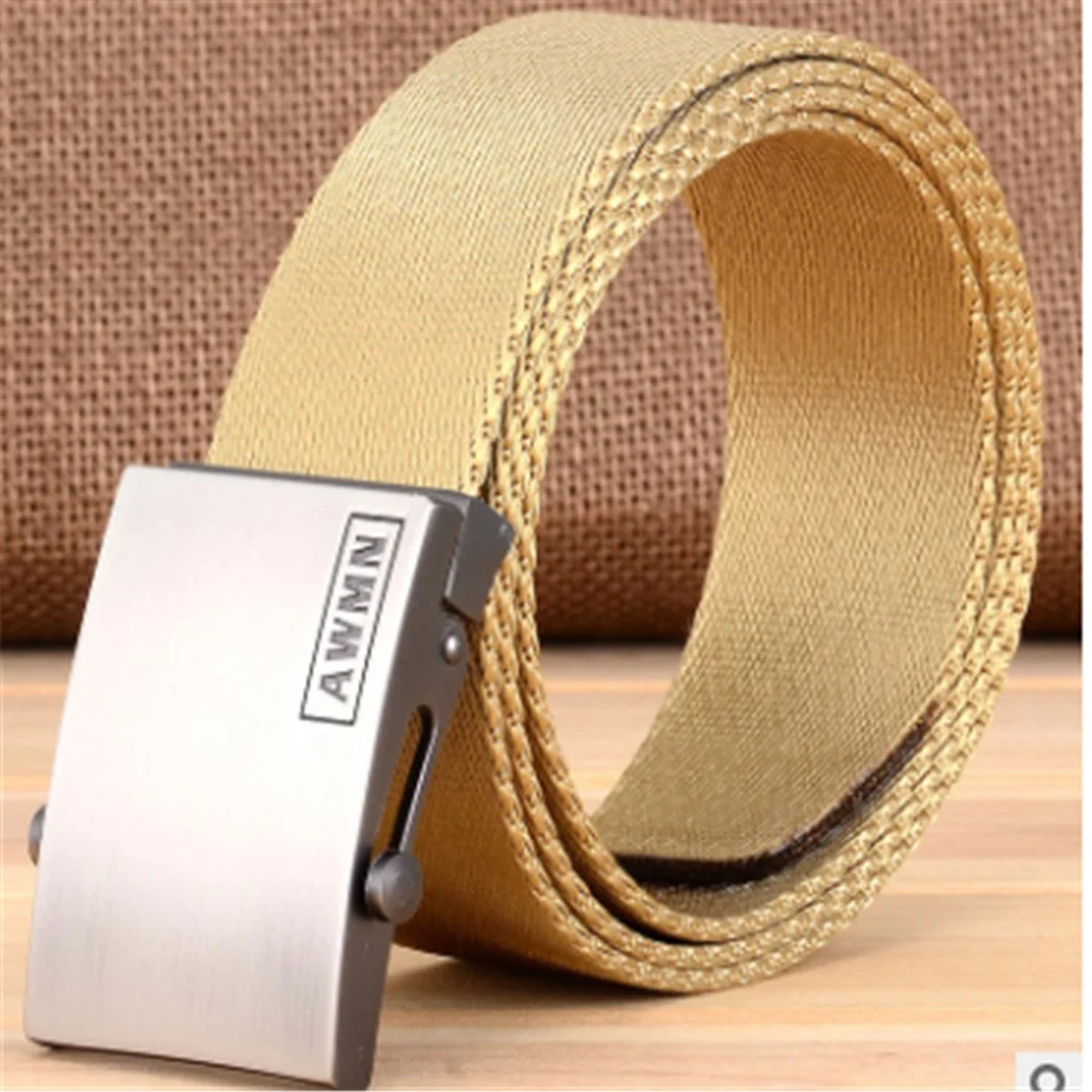 Canvas Nylon Belts For Men Tactical Military Army Waist Belt Adjustable Automatic Buckle Outdoor
