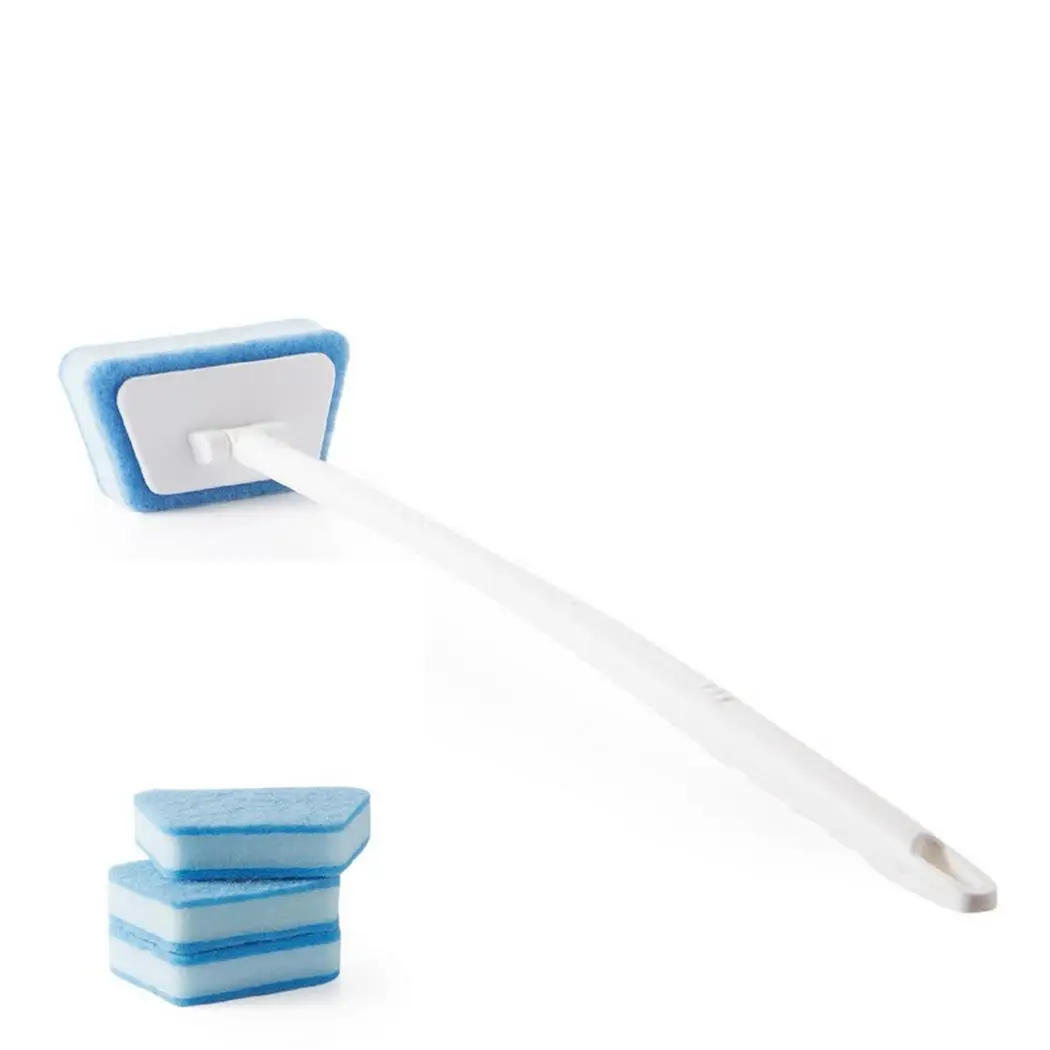 Sponge Long Handle Bathtub Brush Bathroom Cleaning Tools 82g Very easy to clean brush bathtub kitchen corner. | Дом и сад