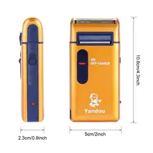 Новая мужская перезаряжаемая бритва, электрический триммер для бороды, Классическая бритвенная машина для бороды для мужчин, инструмент для ухода 220 В, золотистый