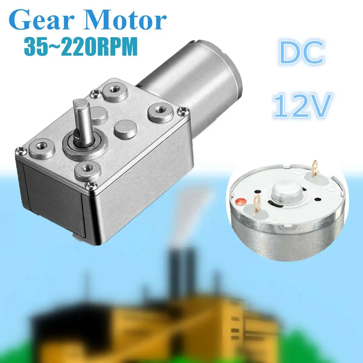 

DC 12V 35/60/65/110/220rpm High Torque Turbine Worm Gear Box Reduction Motor