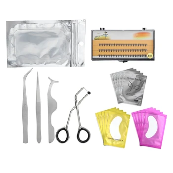

Professional False Eyelashes Extension Kit Grafting Eyelash Tools for Starter Eye lashes Practice Makeup Tool Kit