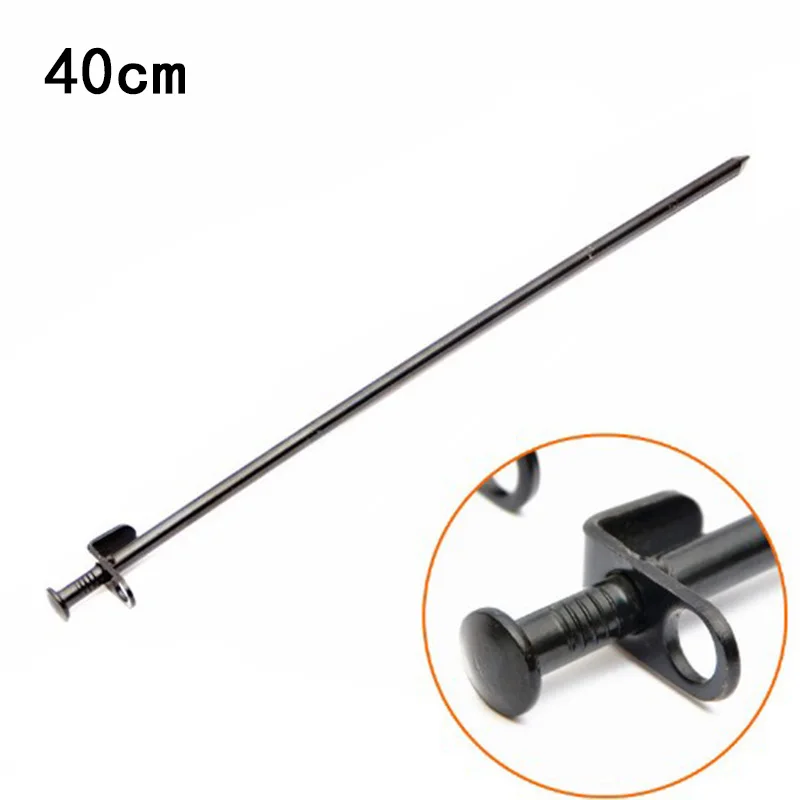 

1 pc Tent Pegs Heavy Duty Steel Metal Canopy Camping Awning Tent Pegs Ground Nail Black