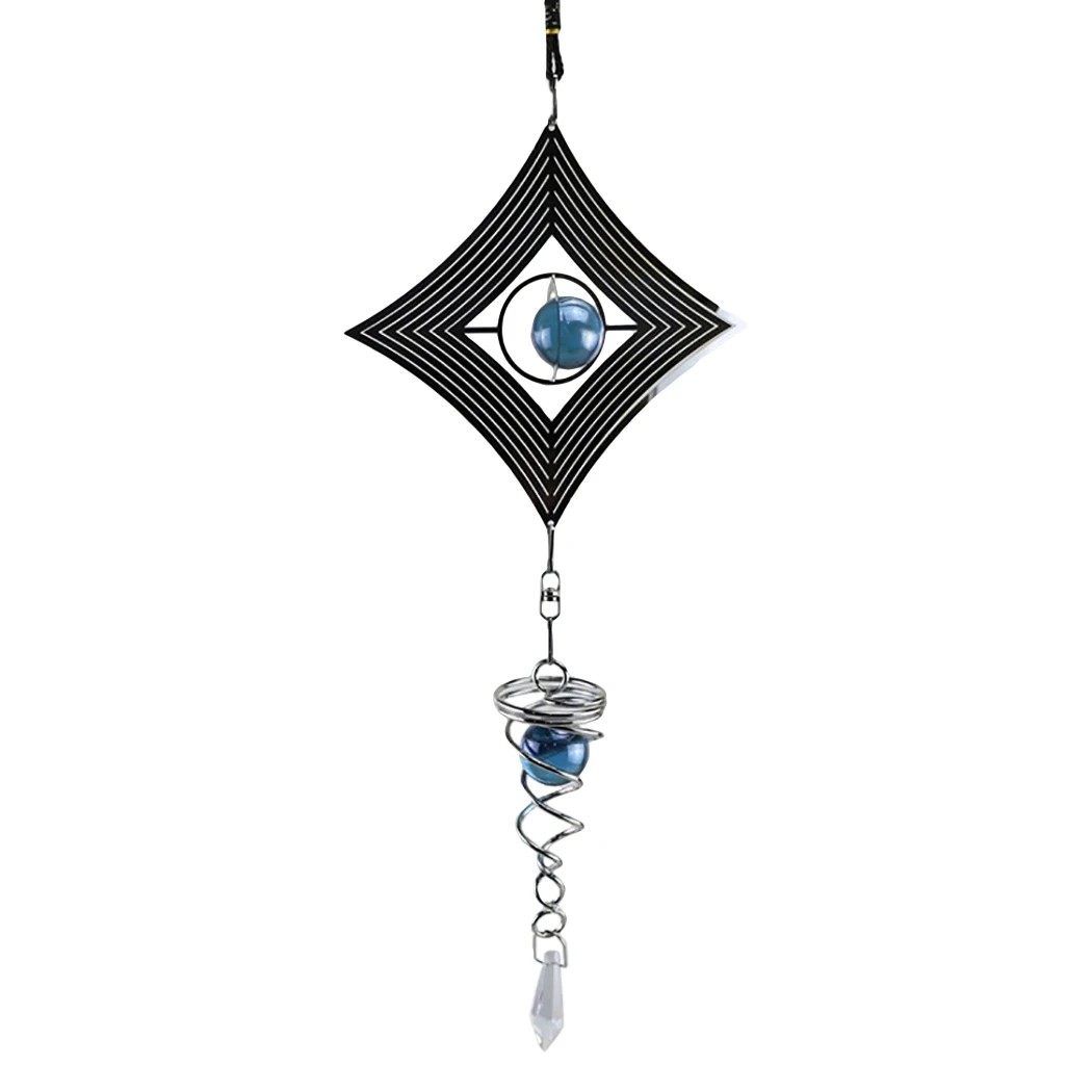 cheap New Fashion DIY Rotating Wind Chime Creative Personality Novelty Metal Ornaments Hanging Crafts Home Decorations