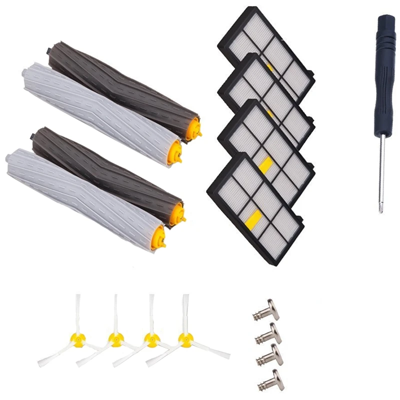

Roomba 800 Series Replacement Kit Include Tangle-Free Debris Extractor Set & Side Brushes & Hepa Filters For Roomba 870 880 98