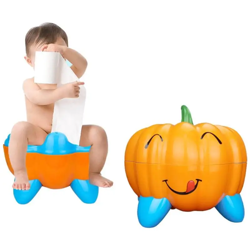 

Cute Pumpkin Replica Pattern Child Toilet Pan Small Plastic Cartoon Baby Toilet Bowl Home Bathroom Supplies Articles
