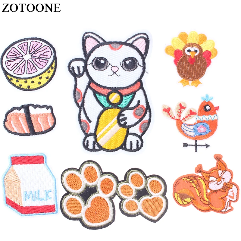 

ZOTOONE Cheap Applique Patches for Clothing Anime Iron on Stickers Application Custom Cute Stripes Sew on Patches for Clothing E