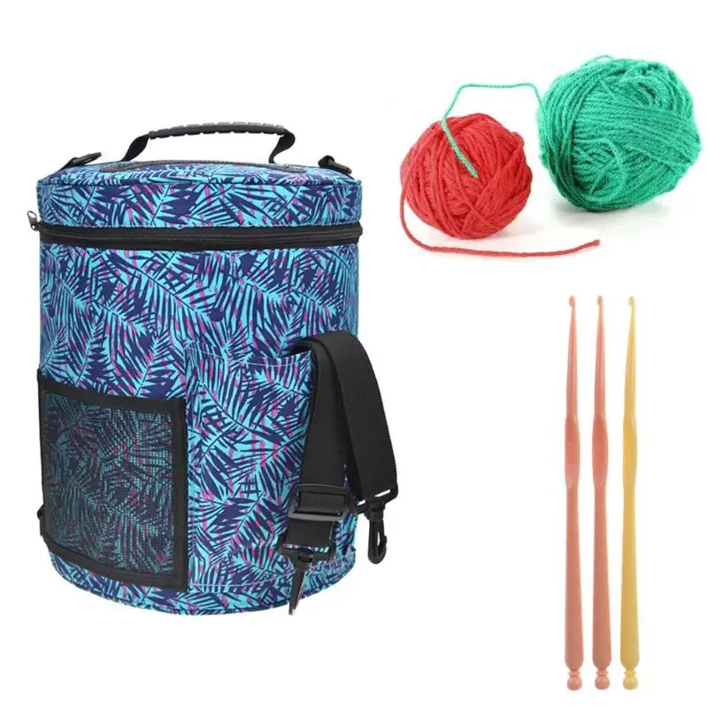 

Cylinder Embroidery Crochet Hook Yarn Storage Bucket Oxford Cloth Knitted Sewing Kit Bag DIY Sewing Kit Bags Sewing Kit bag