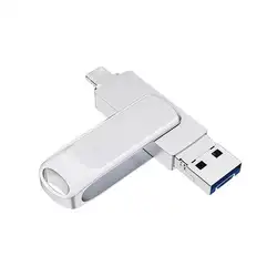 Мобильный телефон USB флеш-диск для Apple 3,0 высокая скорость type-c металлический вращающийся 3 в 1 компьютер телефон двойное использование USB