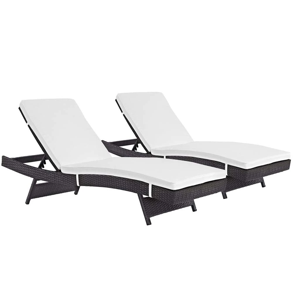 White Convene Chaise Outdoor Patio Set of 2 | Мебель