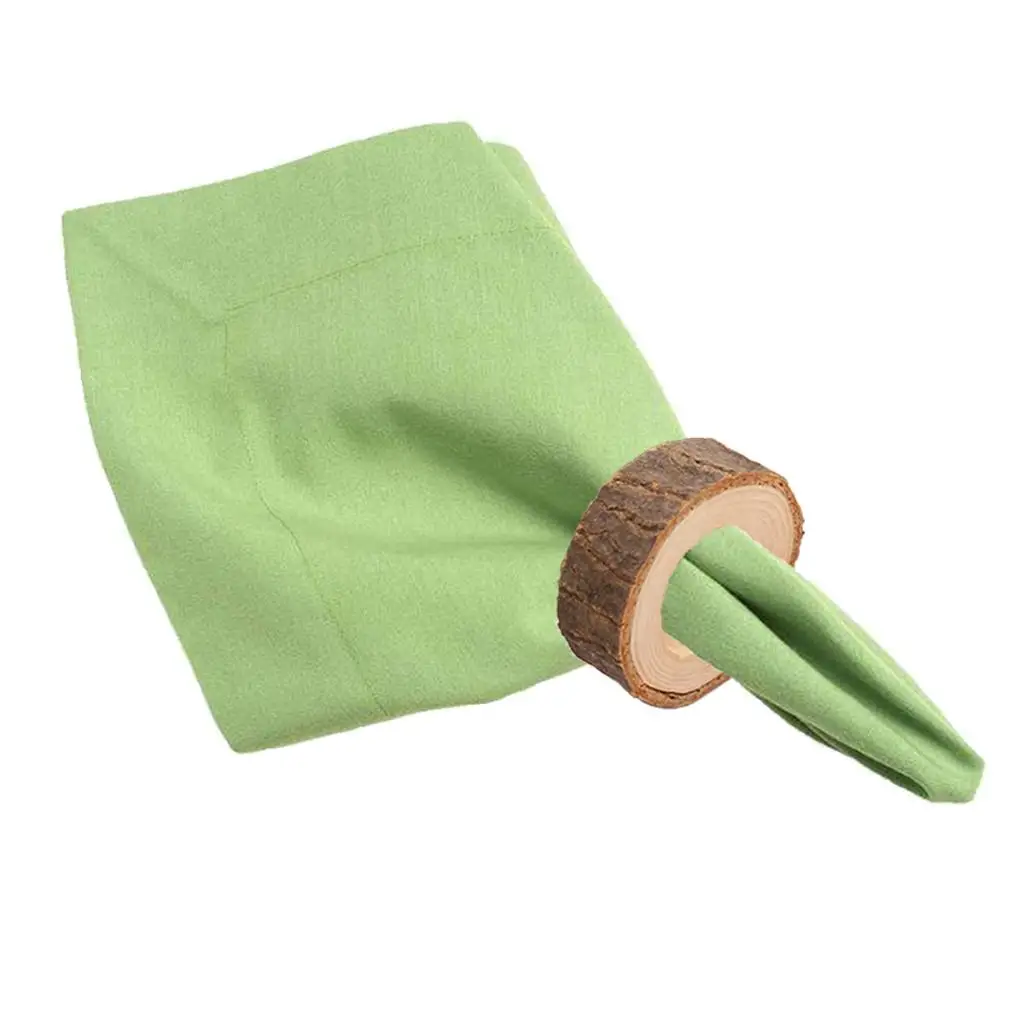 

10pcs/pack Wood Tree Stump Serviette Holder Cloth Napkin Rings Home Party Decor Decoration Crafts