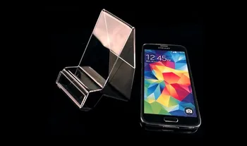 

Free shipping 5pcs Mobile cell phone display stand rack Clear Acrylic phone case shoes/ Action doll holder jewelry bracket