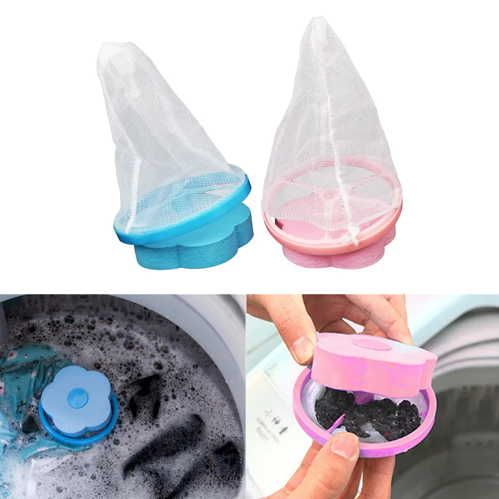 

Dirty Fiber Collector Hair Removal Catcher Cleaning Balls Bag Laundry Balls Discs Filter Mesh Pouch Washing Machine Filter