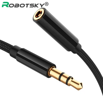 

Robotsky AUX Cable 3.5mm Jack Male to Female Headphone Cable for 3.5mm Jack Earphone Bluetooth Speaker Audio Extension Cable