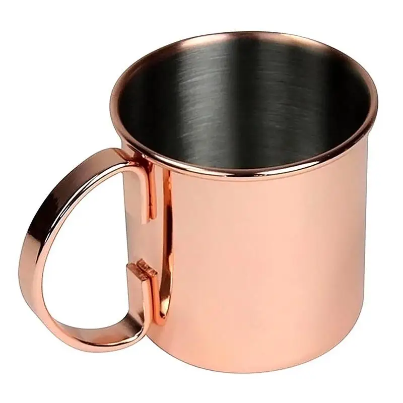 

501-600ml Western Style Large Capacity Cocktail Cup Stainless Steel Copper Plating With Handle Coffee Cup For Household Bar Cafe