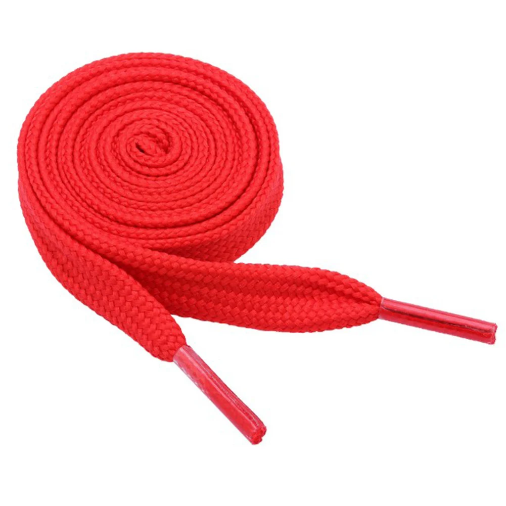 1 Pair 100cm Shoelace Flat Popular Sports Shoes Laces Casual Canvas Polyester Shoelaces Candy Color White Black Green Shoelace