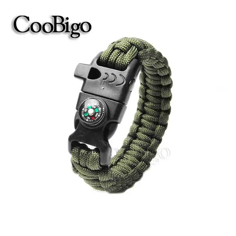 Скребок для браслета Paracord свисток с пряжкой в виде компаса парашютный шнур 550