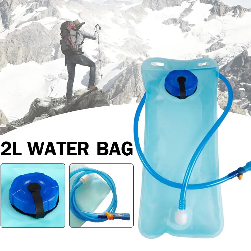 Portable 2L Backpack Water Bag Cycling Hiking Camping Hydration
