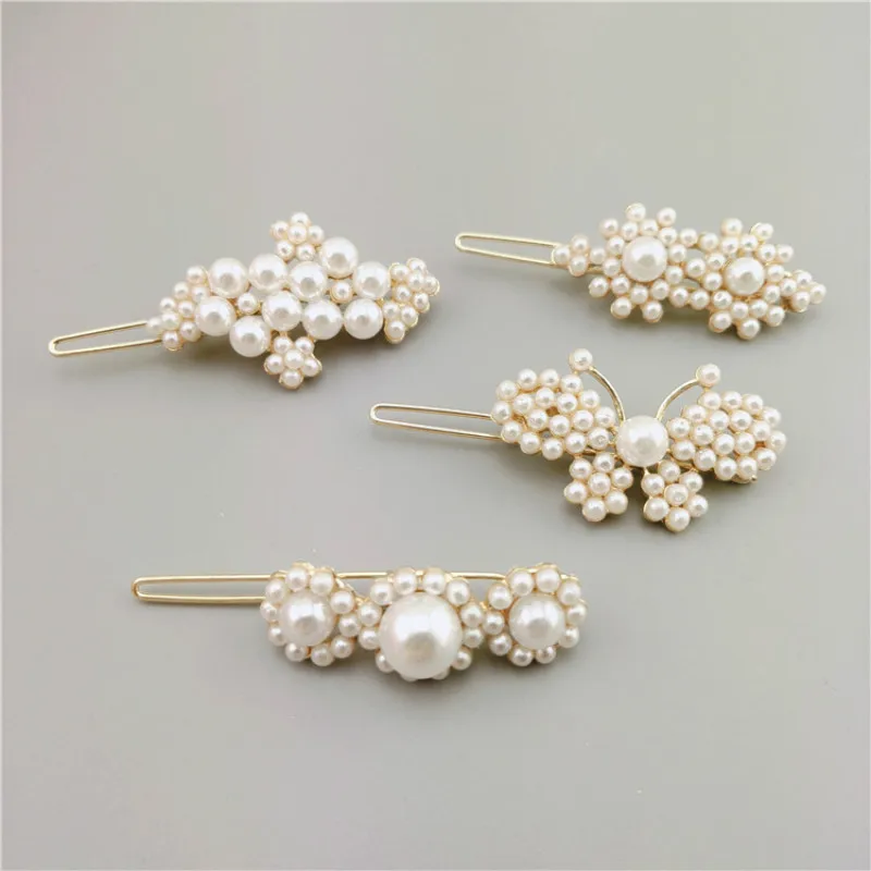 

Ins Fashion 1Set Women Girls Elegant Pearls Hair Clips Sweet Headwear Hair Ornament Hairpins Barrettes Headband Hair Accessories