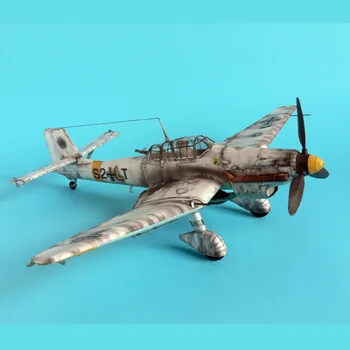 

1:33 Germany Ju-87 Bomber Aircraft Model 3D Paper Model Space Library Papercraft Cardboard House for Children Paper Toys