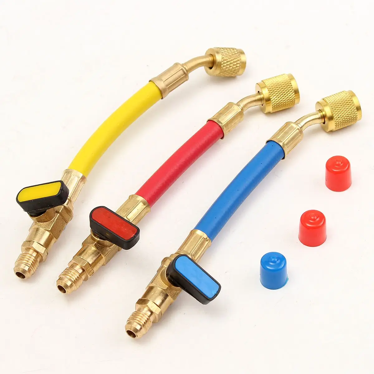 

R134A A/C Refrigeration Charging Hose 800PSI Set for R410A R12 R22 R134A Air Conditioning Pressure Gauges Charging Hose