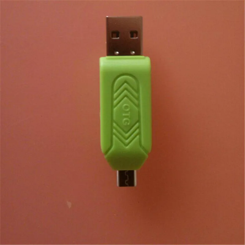 Micro USB OTG TF/SD Pembaca Kartu untuk Ponsel Tablet PC Media Player Warna Secara Acak