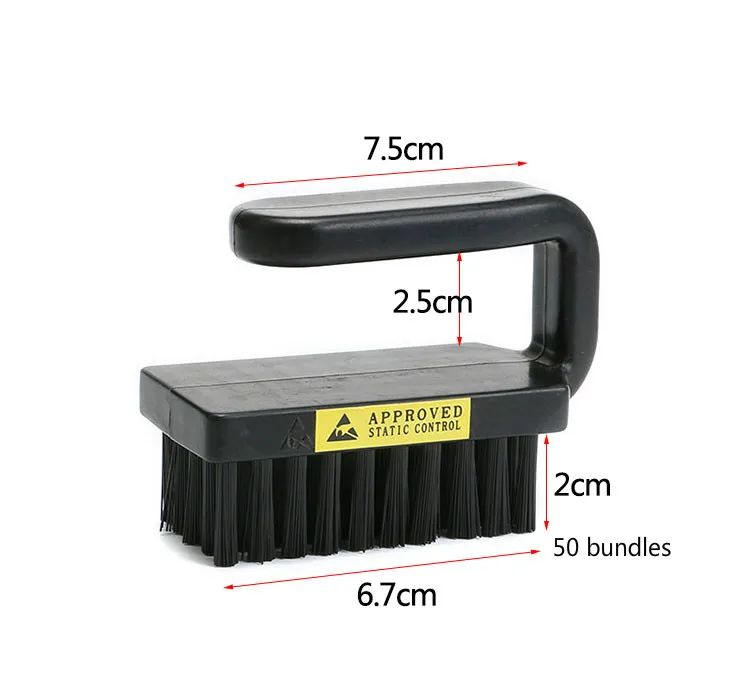 1 шт. проводящая заземленная прозрачная Антистатическая зубная щетка-как щетка для ESD PC ремонтная мастерская статическая щетка управления