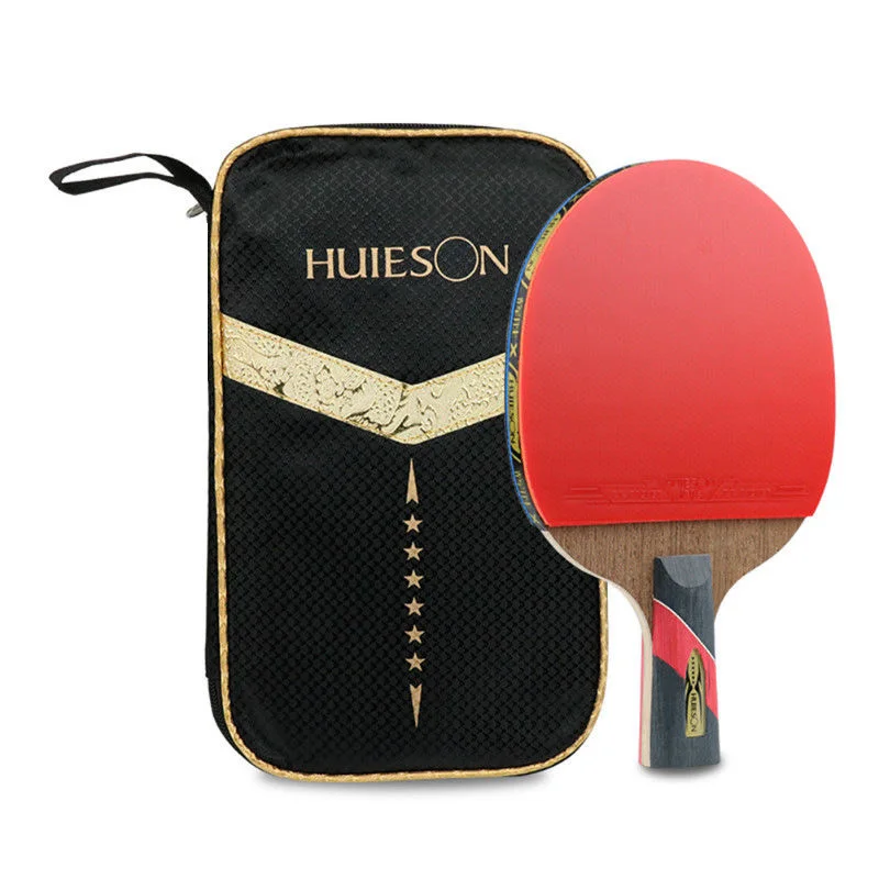 7 رقائق تنس طاولة شفرة خشبية الكربون الألياف تنس طاولة شفرة جودة عالية بينغ بونغ الخفافيش w/حقيبة