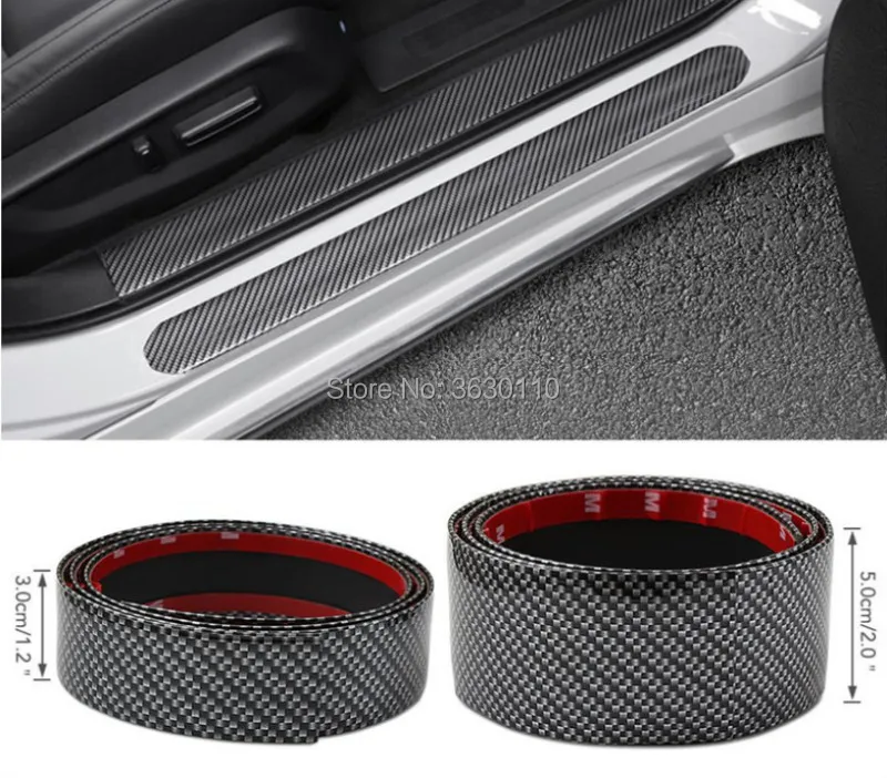 Auto Carbon Stickers Vinyl Deur Bumper Film Protector Trim Kofferbak