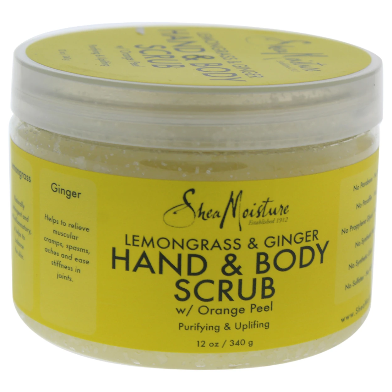 Lemongrass & Ginger Body Scrub by Shea Moisture for Unisex 12 oz Scrub