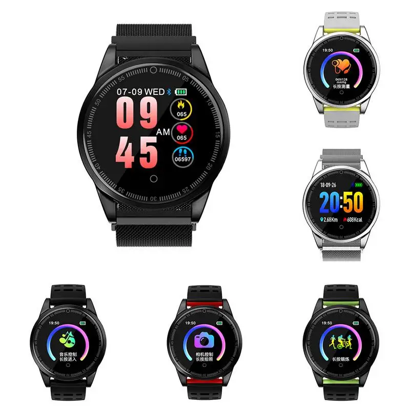 

Couple Smart Watch Unisex R13 PRO 1.22 Inch Color Screen With Heart Rate Oximetry Blood Pressure Functions Solid Smart Watch