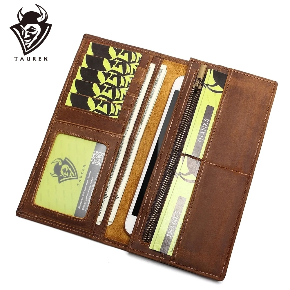 

Crazy Horse Leather Men Real Leather Wallets Retro Men Coin Purse Money Loog Genuine Leather Wallets Card Holder Male Wallet
