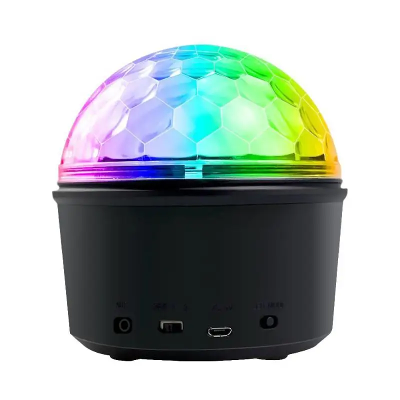 

Remote Control Bluetooth Speaker Crystal Magic Rotating Disco Ball LED Light 9 Color Stage KTV Lamp Birthday Party Supplies