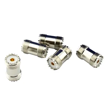 

5-Pack PL-259 UHF Female to UHF Female Coax Cable Adapter S0-239 UHF Double Female Connector Plug,silver