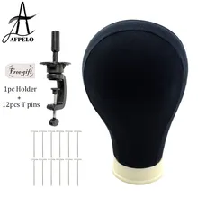 1 pc 2" /22"/2" /24"/2" черный подушечка из ткани для наращивания волос кружева для создания париков и Дисплей Manequin Манекен голова
