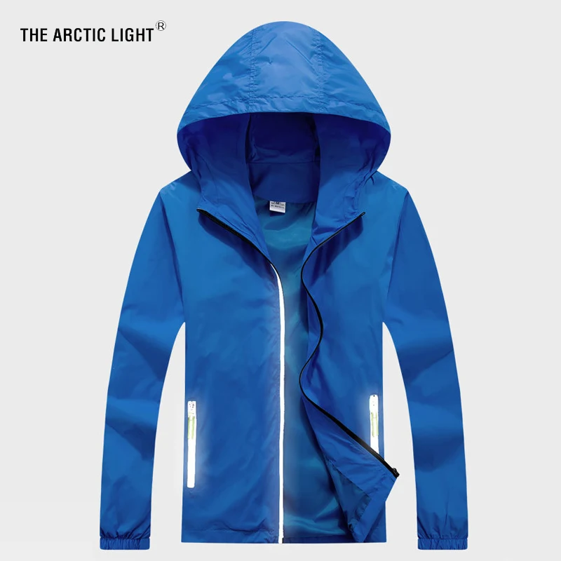 

THE ARCTIC LIGHT Reflective zipper Outdoor Hiking Jacket Outdoors Spring Autumn Men Thin Windproof Bike Multi-function Coat