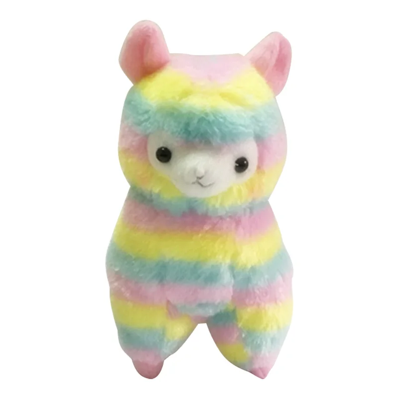 

Rainbow Alpaca Plush Toy Child Large Doll Soft Cotton Baby Lentil Animal Gift 35Cm