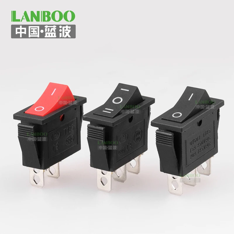 

KCD3 rocker switch spst 2pin/3pin silver contacts without lamp 15a/250vac 20a/125vac with Boat Car Rocker Switch